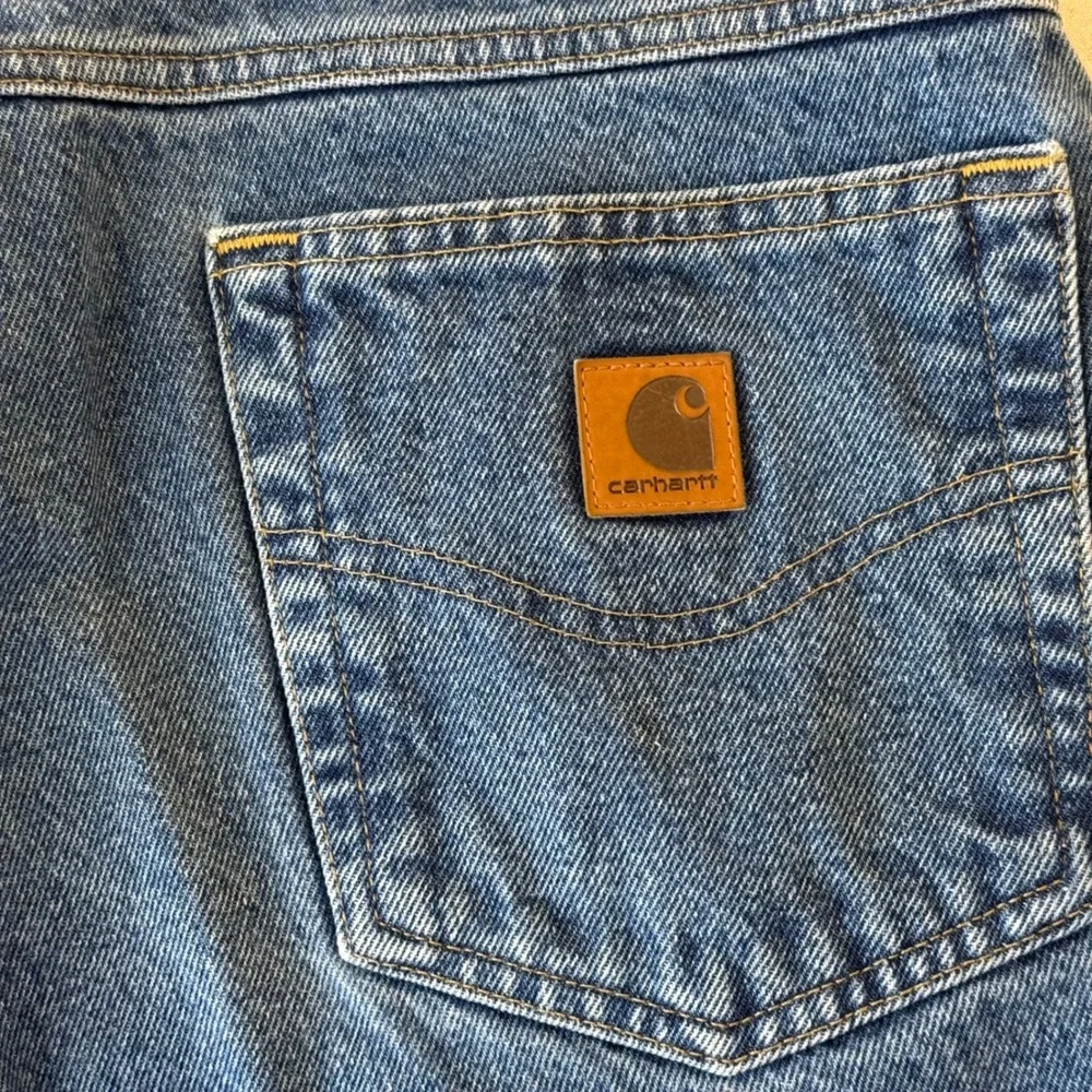 Carhartt B17 DST Relaxed Fit Jeans Mens 38x32 Blue Dark Stone Denim Workwear